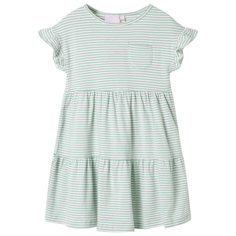 VidaXL Kinderkleid mit Rüschen an den Ärmeln 128 Mint
