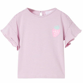VidaXL Kindershirt mit Ärmeln mit Rüschen 104 Flieder