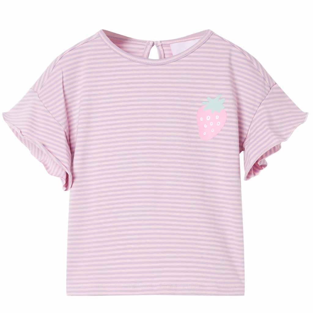 VidaXL Kindershirt mit Ärmeln mit Rüschen 116 Flieder