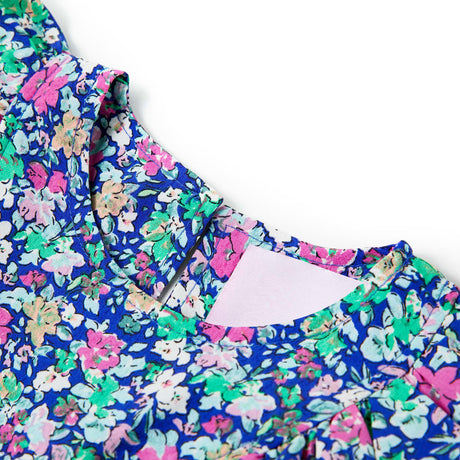 VidaXL Kinderkleid mit Rüschenärmeln 140 Kobaltblau