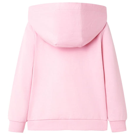 VidaXL Kinderstrickjacke mit Kapuze und Reißverschluss 92 leuchtendes Rosa