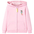 VidaXL Kinderstrickjacke mit Kapuze und Reißverschluss 104 leuchtendes Rosa