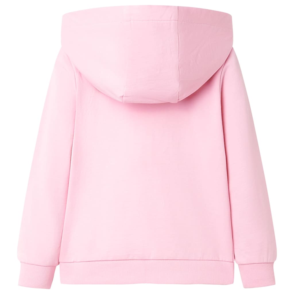 VidaXL Kinderstrickjacke mit Kapuze und Reißverschluss 104 leuchtendes Rosa