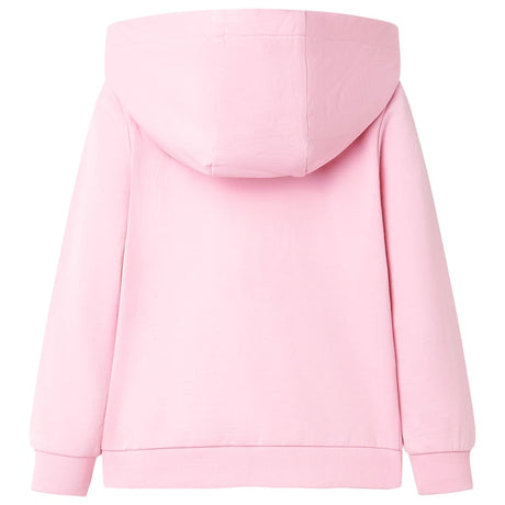 VidaXL Kinderstrickjacke mit Kapuze und Reißverschluss 104 leuchtendes Rosa