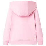 VidaXL Kinderstrickjacke mit Kapuze und Reißverschluss 116 leuchtendes Rosa