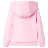 VidaXL Kinderstrickjacke mit Kapuze und Reißverschluss 140 leuchtendes Rosa