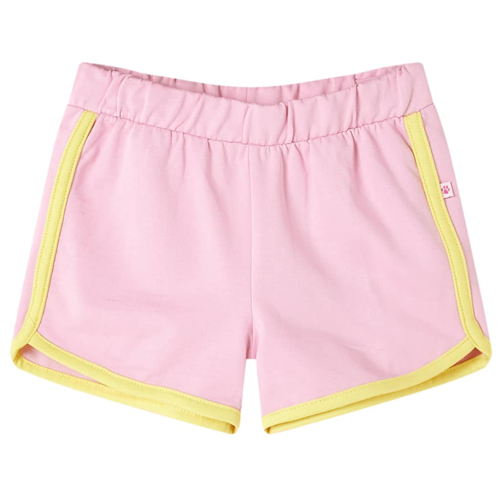 VidaXL Kindershorts mit Paspelierung 92 leuchtendes Rosa