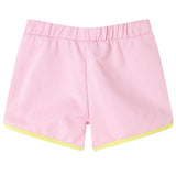 VidaXL Kindershorts mit Paspelierung 128 leuchtendes Rosa