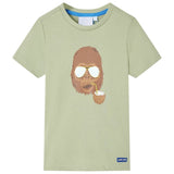 VidaXL Kindershirt mit kurzen Ärmeln 92 helles Khaki