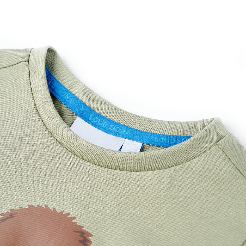 VidaXL Kindershirt mit kurzen Ärmeln 104 helles Khaki