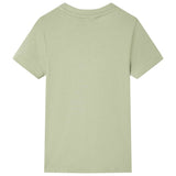 VidaXL Kindershirt mit kurzen Ärmeln 116 helles Khaki