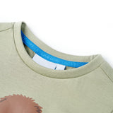 VidaXL Kindershirt mit kurzen Ärmeln 116 helles Khaki