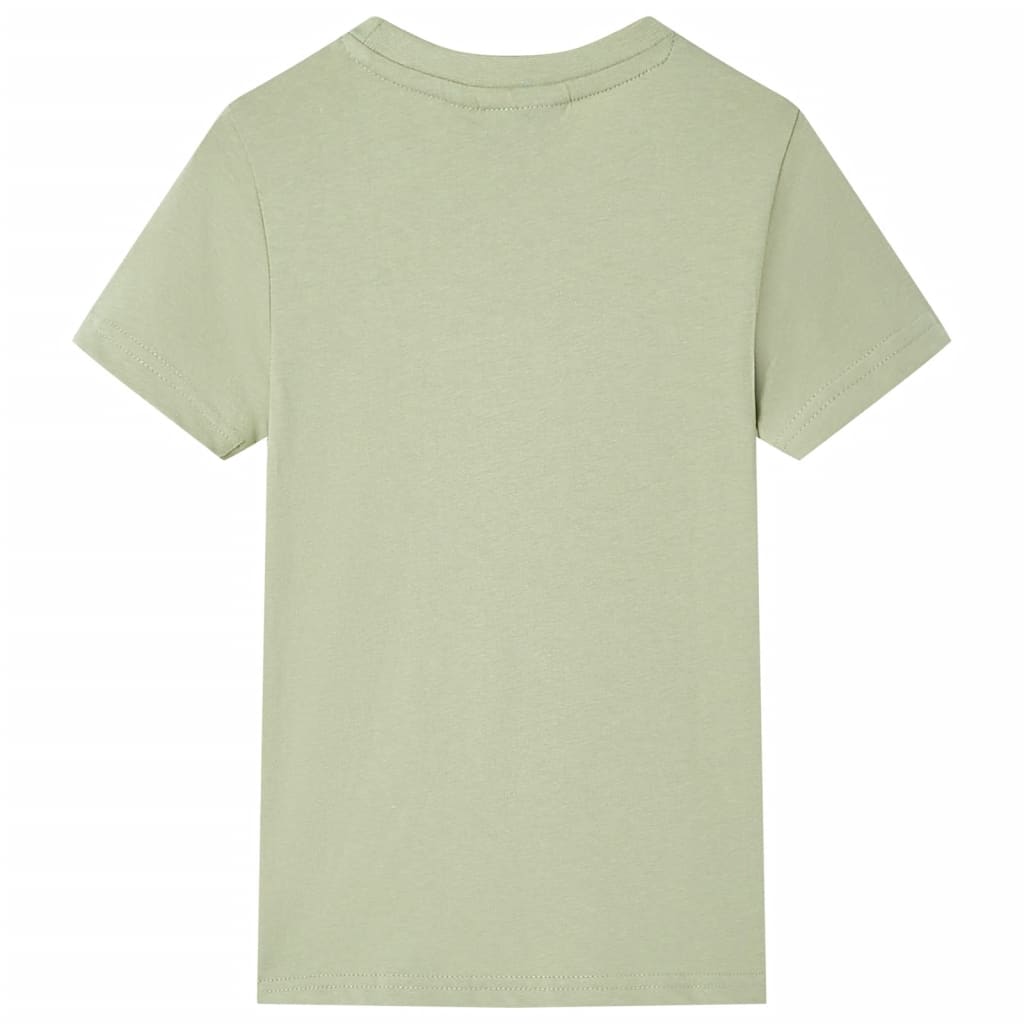 VidaXL Kindershirt mit kurzen Ärmeln 128 helles Khaki