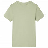 VidaXL Kindershirt mit kurzen Ärmeln 128 helles Khaki
