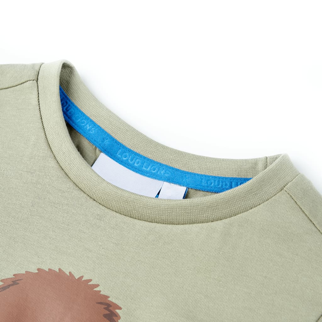 VidaXL Kindershirt mit kurzen Ärmeln 128 helles Khaki
