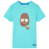 VidaXL Kindershirt mit kurzen Ärmeln 116 Meeresblau
