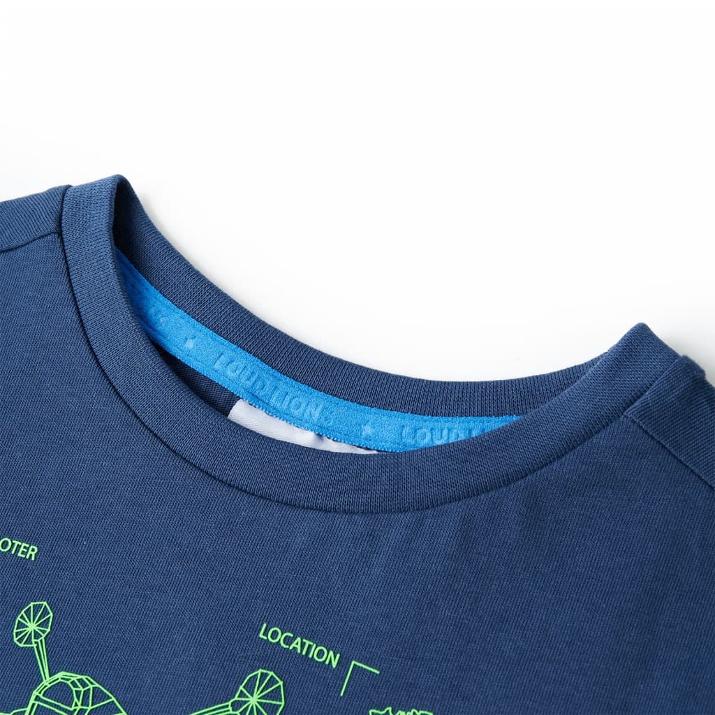 VidaXL Kindershirt 128 dunkelblau