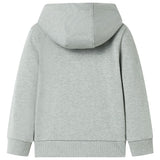 VidaXL Kinderstrickjacke mit Kapuze und Reißverschluss 92 helles Khaki meliert