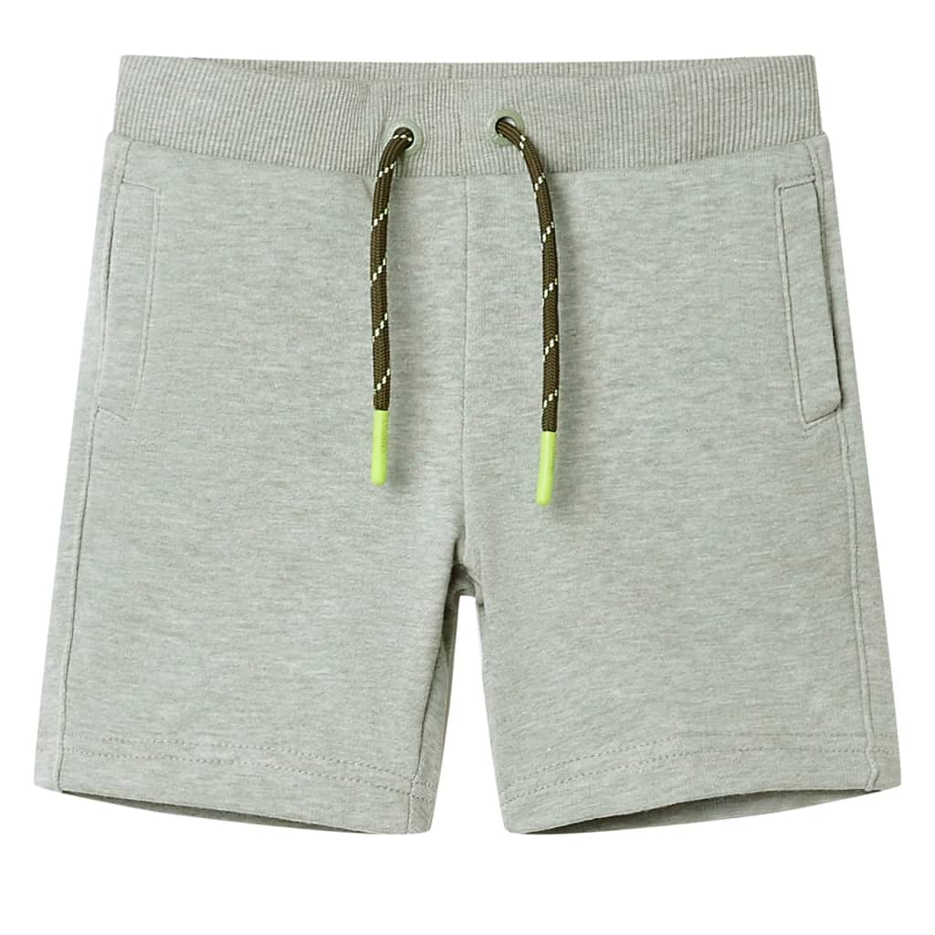VidaXL Kindershorts mit Kordelzug 92 helles Khaki gemischt