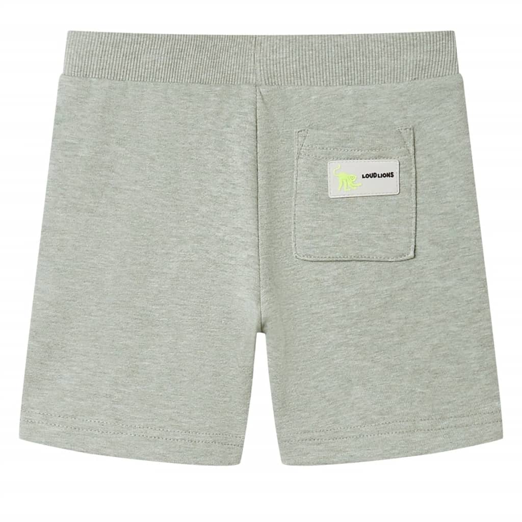 VidaXL Kindershorts mit Kordelzug 128 helles Khaki gemischt