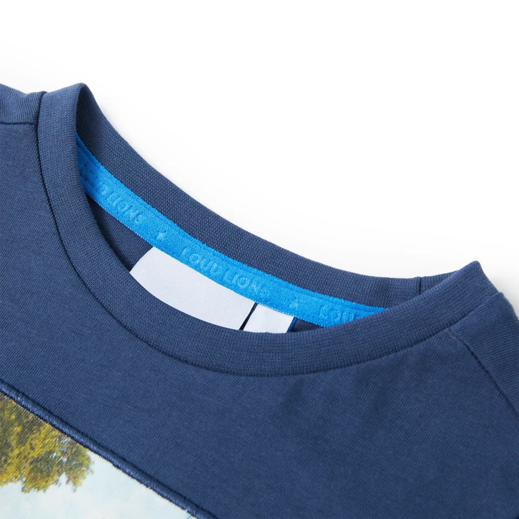 VidaXL Kindershirt 128 dunkelblau