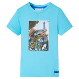VidaXL Kinderhemd 128 Meeresblau