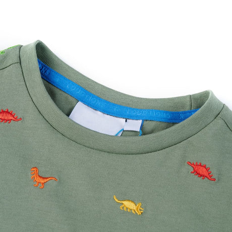 VidaXL Kindershirt mit kurzen Ärmeln 104 Khaki