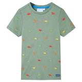 VidaXL Kindershirt mit kurzen Ärmeln 116 Khaki