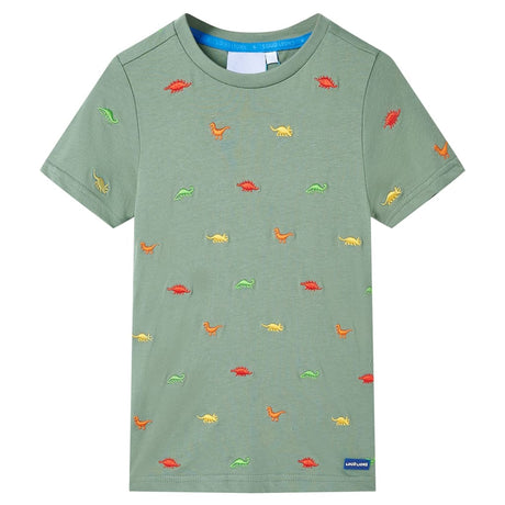VidaXL Kindershirt mit kurzen Ärmeln 116 Khaki