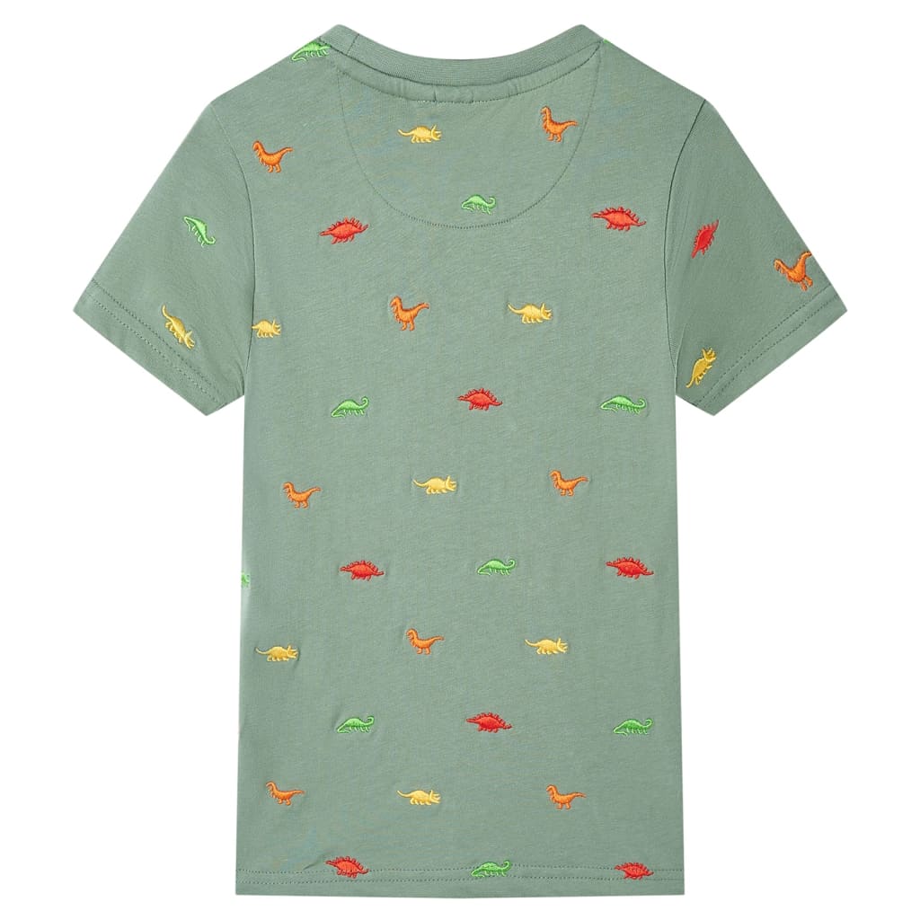 VidaXL Kindershirt mit kurzen Ärmeln 116 Khaki