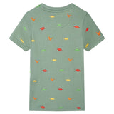 VidaXL Kindershirt mit kurzen Ärmeln 116 Khaki