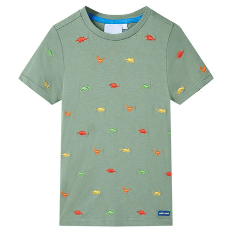 VidaXL Kindershirt mit kurzen Ärmeln 128 Khaki