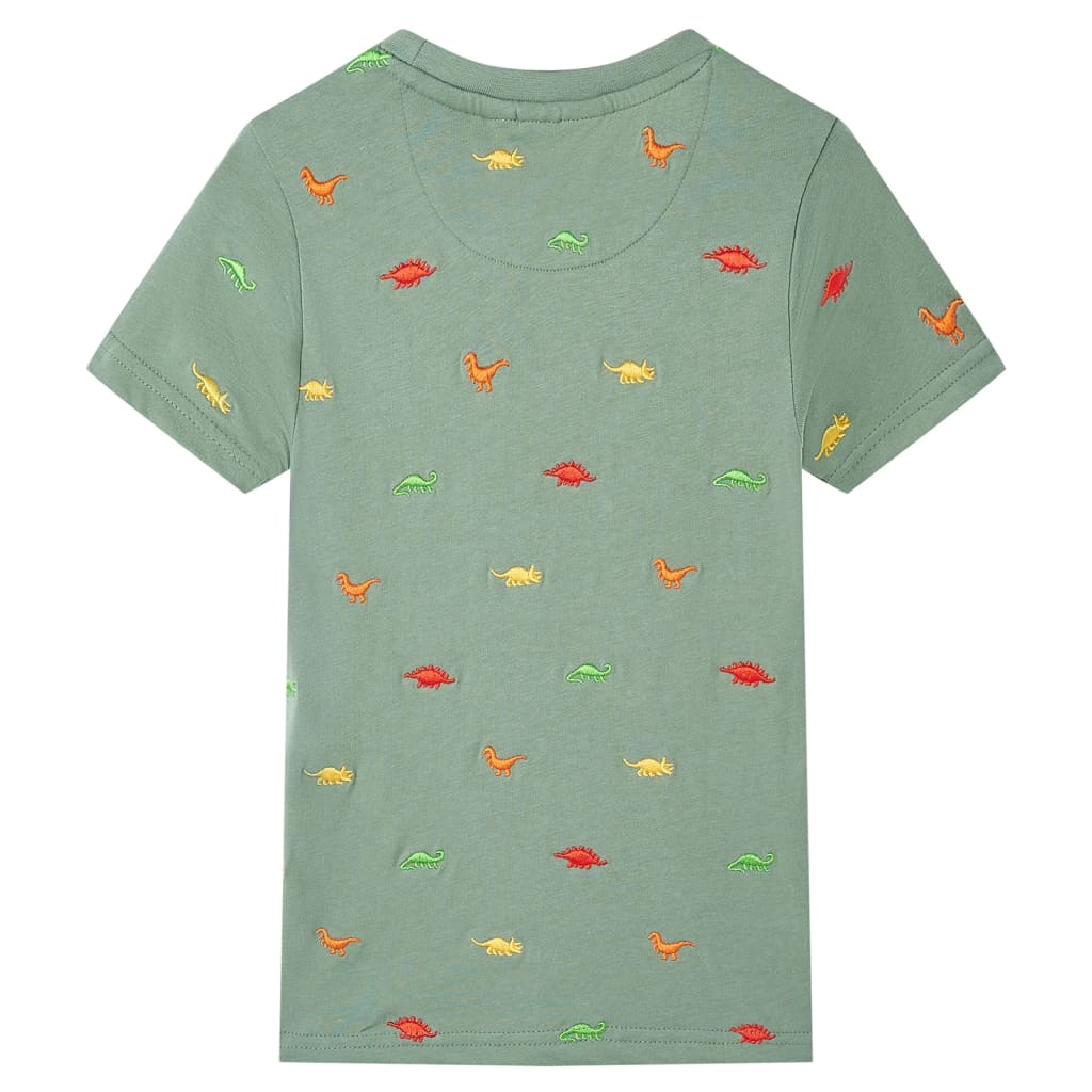 VidaXL Kindershirt mit kurzen Ärmeln 128 Khaki
