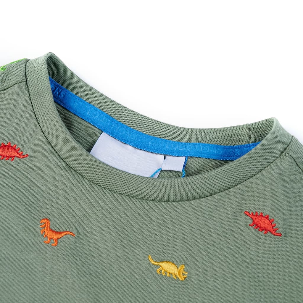 VidaXL Kindershirt mit kurzen Ärmeln 140 Khaki