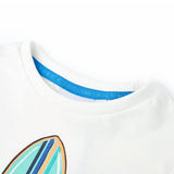 VidaXL Kindershirt mit kurzen Ärmeln 104 Ecru