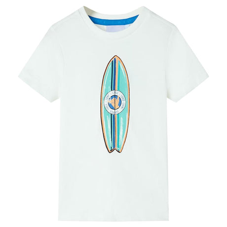 VidaXL Kindershirt mit kurzen Ärmeln 116 Ecru