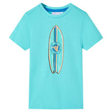 VidaXL Kindershirt mit kurzen Ärmeln 92 Meeresblau