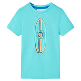 VidaXL Kindershirt mit kurzen Ärmeln 104 Meeresblau