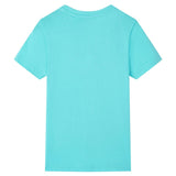 VidaXL Kindershirt mit kurzen Ärmeln 128 Meeresblau