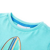 VidaXL Kindershirt mit kurzen Ärmeln 140 Meeresblau