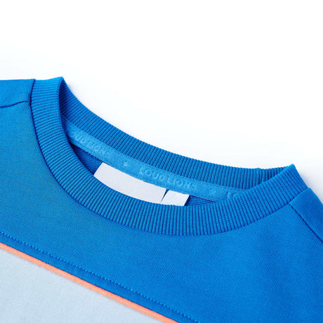 VidaXL Kinderpullover 116 leuchtendes Blau und Hellblau
