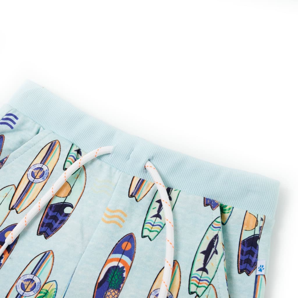 VidaXL Kindershorts mit Kordelzug 128 melange soft blue
