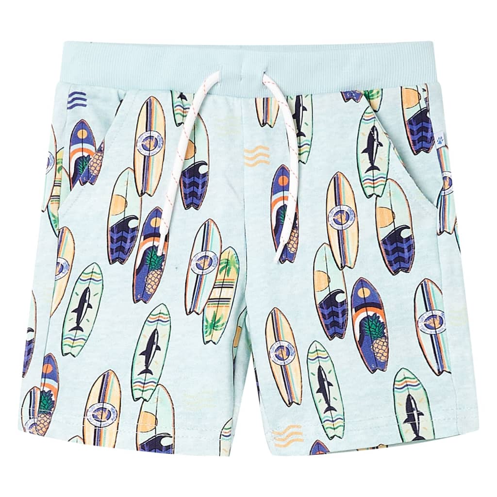 VidaXL Kindershorts mit Kordelzug 140 melange soft blue