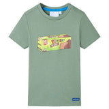 VidaXL Kindershirt mit kurzen Ärmeln 104 Khaki
