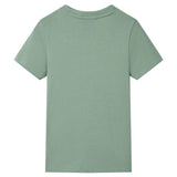 VidaXL Kindershirt mit kurzen Ärmeln 128 Khaki