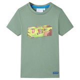 VidaXL Kindershirt mit kurzen Ärmeln 140 Khaki