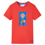 VidaXL Kindershirt mit kurzen Ärmeln 140 rot
