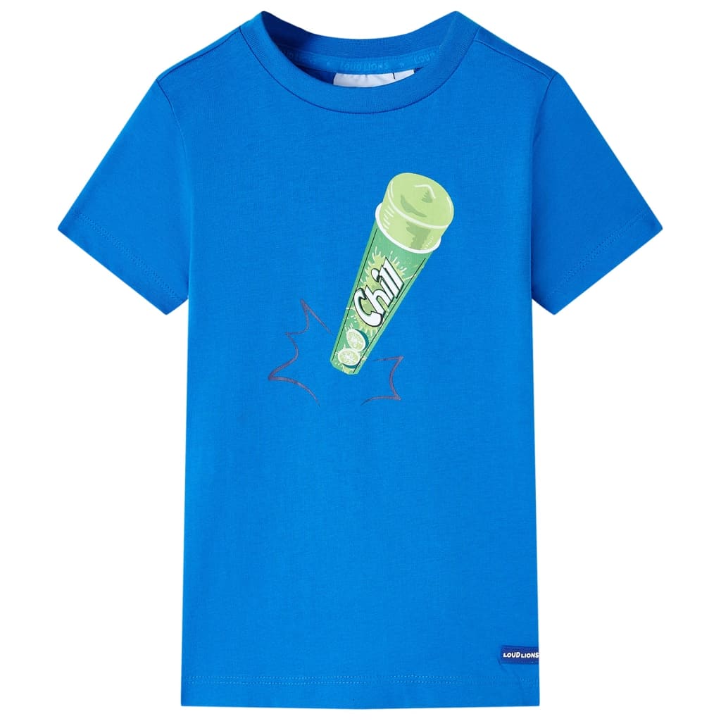 VidaXL Kindershirt 116 leuchtend blau