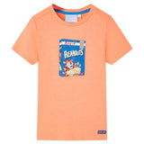 VidaXL Kindershirt mit kurzen Ärmeln 140 neonorange