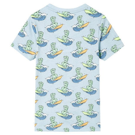 VidaXL Kinderpyjama mit kurzen Ärmeln 104 Hellblau